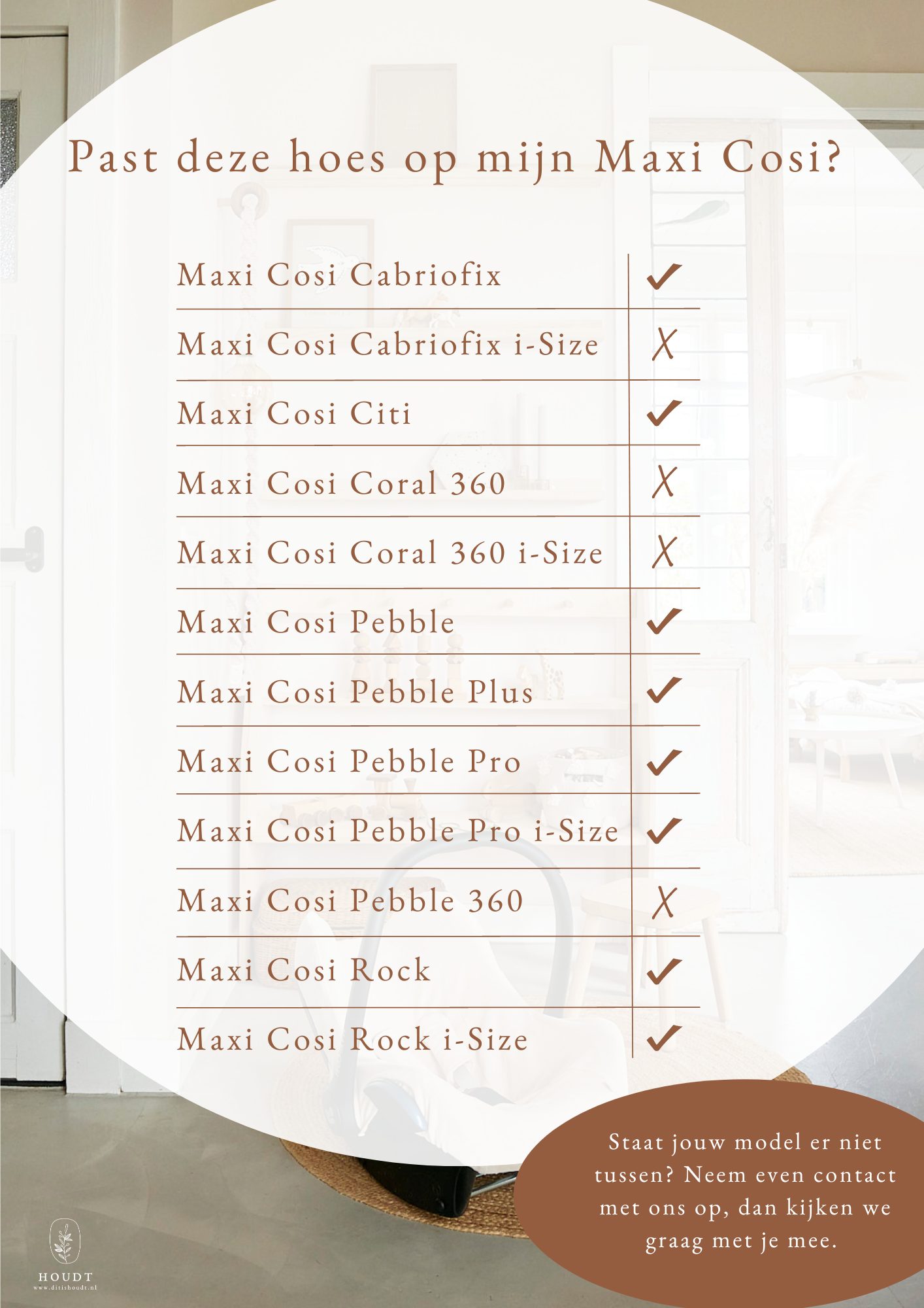 Maxi Cosi hoes | Wafel taupe