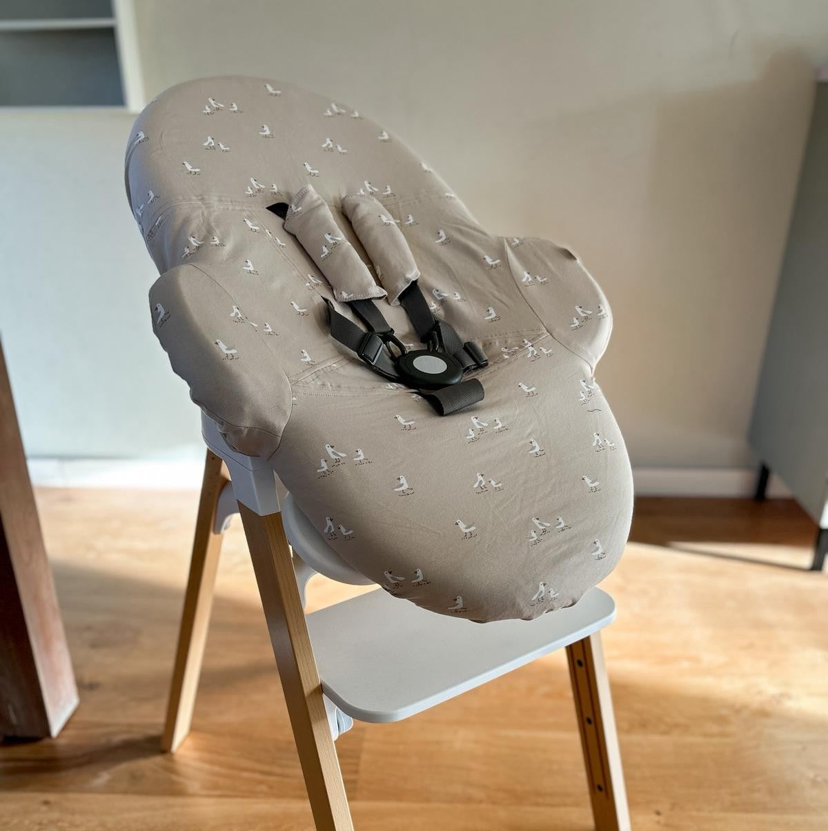 Hoes tricot meeuw zandkleur GOTS