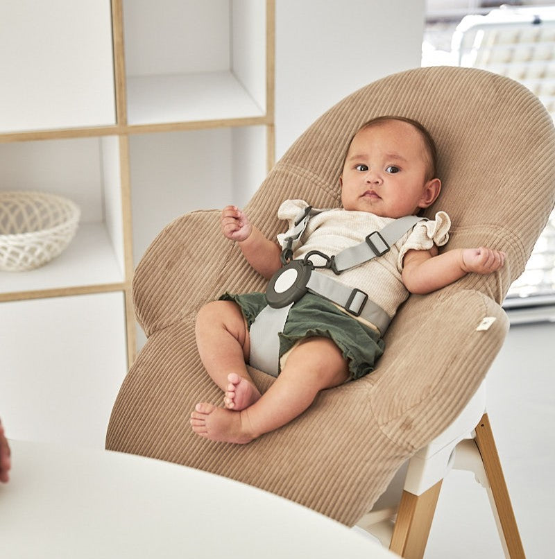 Steps newbornset met ribhoes taupe