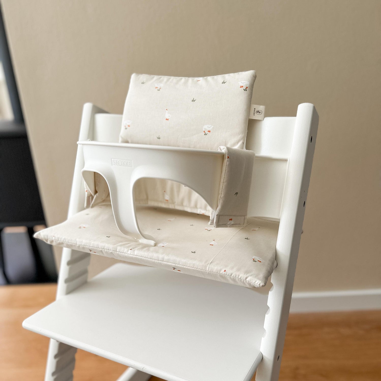 Kussenset Tripp Trapp ganzenprint beige