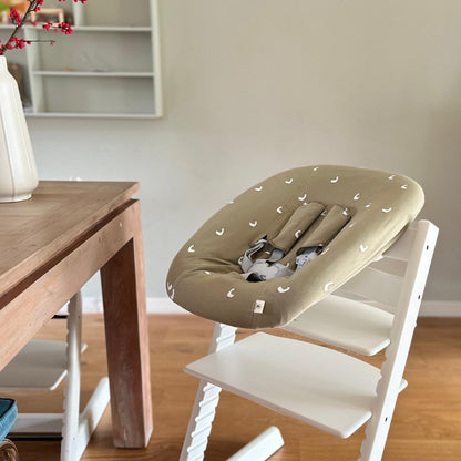 Tripp Trapp met hoezen groen met ganzen